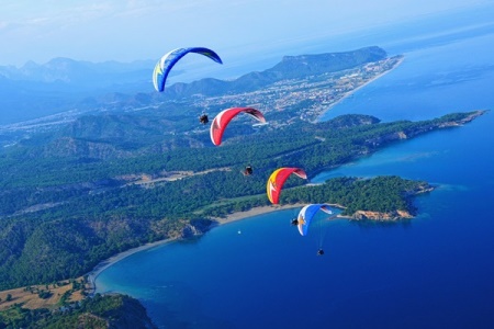 Paragliding from Tahtalı mountain (2365 m.)